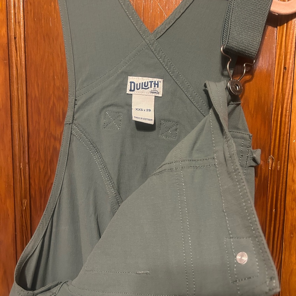 Duluth Trading Heirloom Gardening Overalls - Women’s XXS x 29 Green - Picture 8 of 8